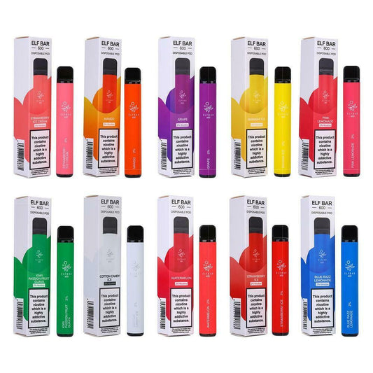 ELF BAR 600 Puffs Disposable Vape Pen Pod Device 550mAh