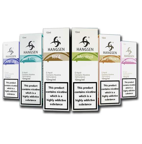 Hangsen 10ml e Liquid  e Juice Refill Vape 6mg 12mg 18mg - Pack of 10x
