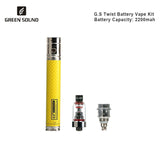 Green Sound Twist II Battery Vape Pen Mod 2200mAh Battery - Tank and Charger Included
