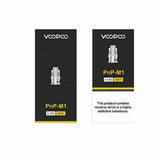 Genuine VooPoo PnP M1 Single Mesh Coil 0.45ohm Pack of 5x Replacement Coils Head
