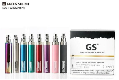 GS EGO II 2 Prime Battery With Micro USB Charger | Bottom Rechargeable 2200 mAh