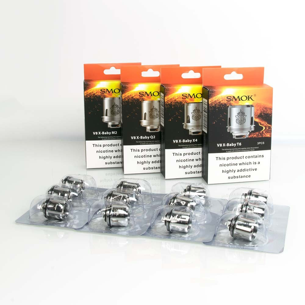 SMOK TFV8 X-Baby Coils - Pack of 3x Coils.