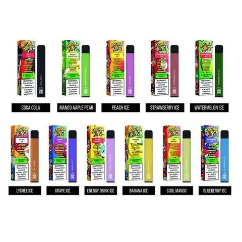 Aroma King 20mg Disposable Vape Pod Device 550mAh Battery 600 Puffs All Flavours