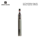 Green Sound Twist II Battery Vape Pen Mod 2200mAh Battery - Tank and Charger Included