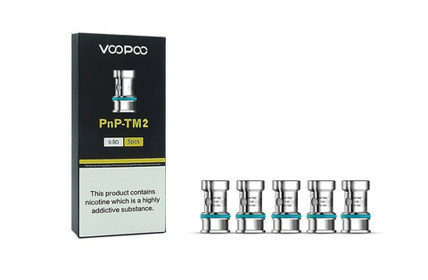 Genuine VooPoo PnP TM2 Single Mesh Coil 0.8ohm Pack of 5x Replacement Coils Head