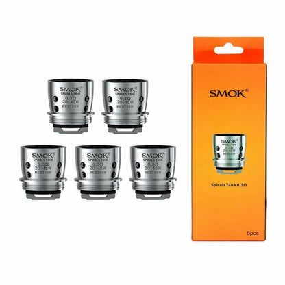 SMOK Spiral Tank 0.3Ω, 0.6Ω Dual Core Replacement Coils