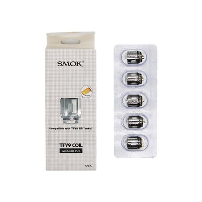 Smok TFV9 Meshed Coils | 0.15ohm Mesh Pack of 5x Replacement Coils TPD Compliant